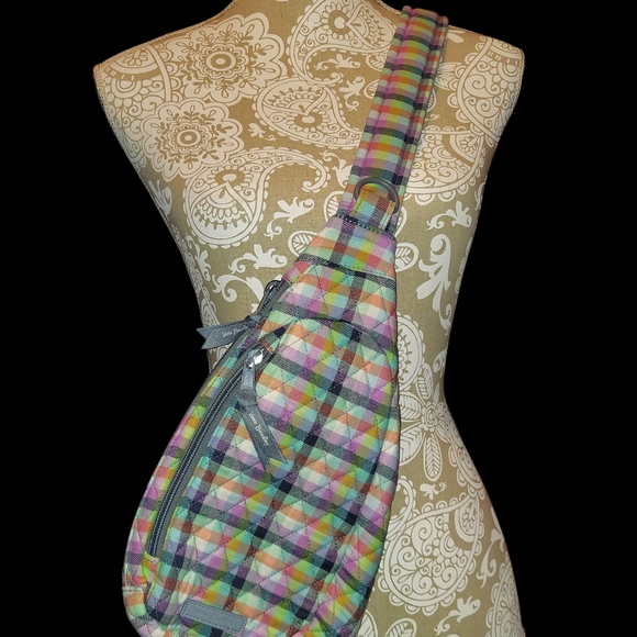 Vera Bradley Essential Compact Sling Backpack Gingham Plaid NWT main image 4